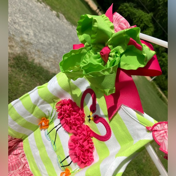 RicRac & Ruffles size 2T NWT & matching bow! - Picture 4 of 4